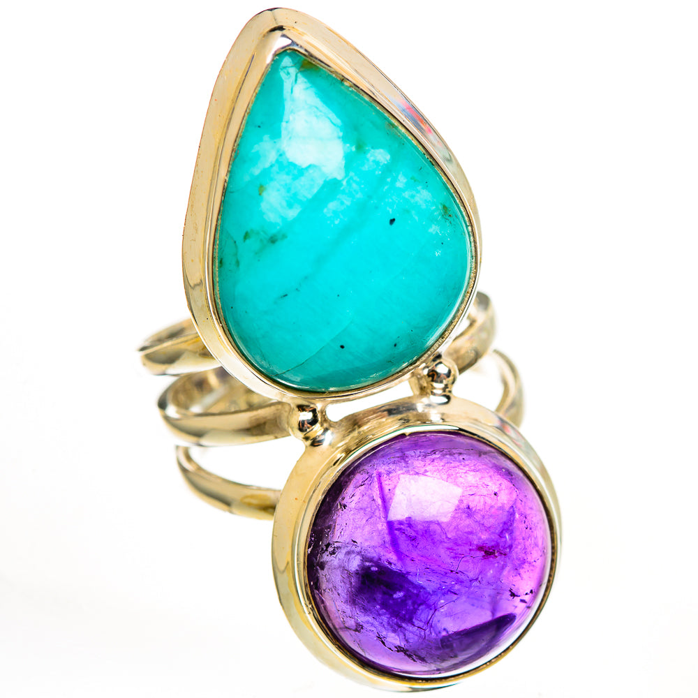 Peruvian Amazonite Rings handcrafted by Ana Silver Co - RING111688 - Photo 2