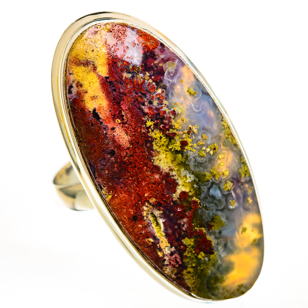 Plume Agate Rings handcrafted by Ana Silver Co - RING111705 - Photo 2