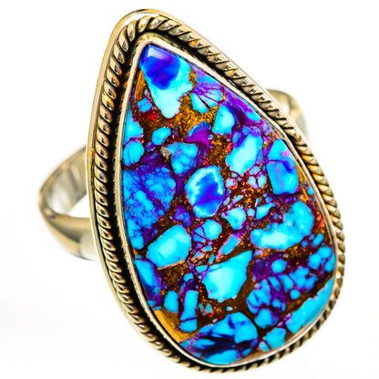 Purple Copper Turquoise Rings handcrafted by Ana Silver Co - RING111716 - Photo 2