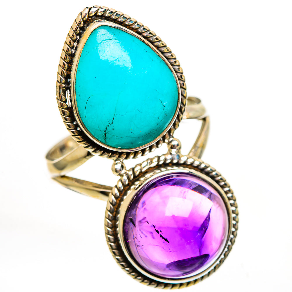 Peruvian Amazonite Rings handcrafted by Ana Silver Co - RING111725 - Photo 2