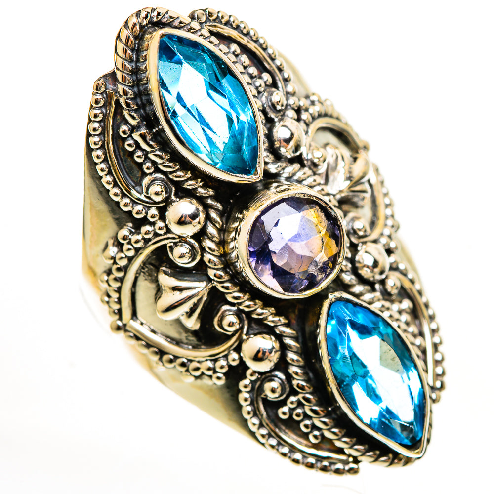 Blue Topaz Rings handcrafted by Ana Silver Co - RING111729 - Photo 2