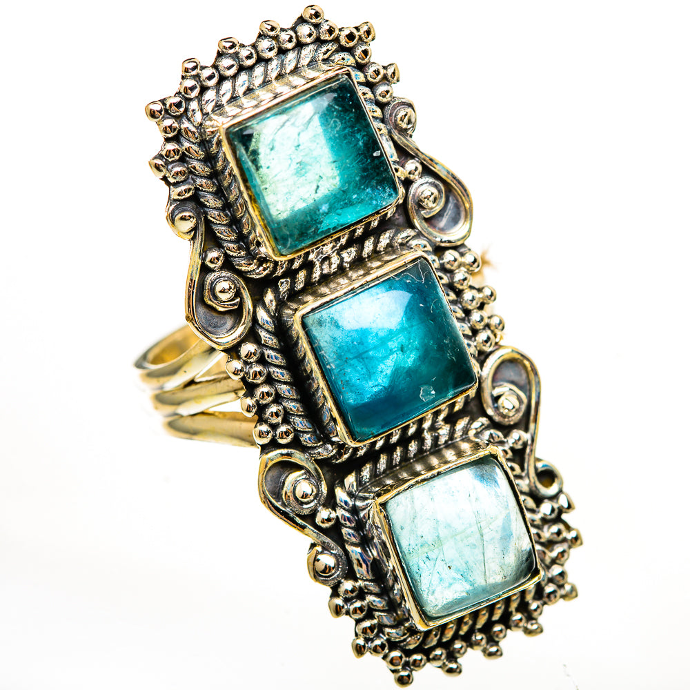 Green Fluorite Rings handcrafted by Ana Silver Co - RING111736 - Photo 2
