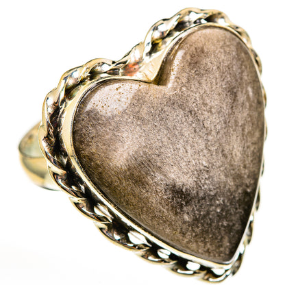 Gold Sheen Obsidian Rings handcrafted by Ana Silver Co - RING111744 - Photo 2