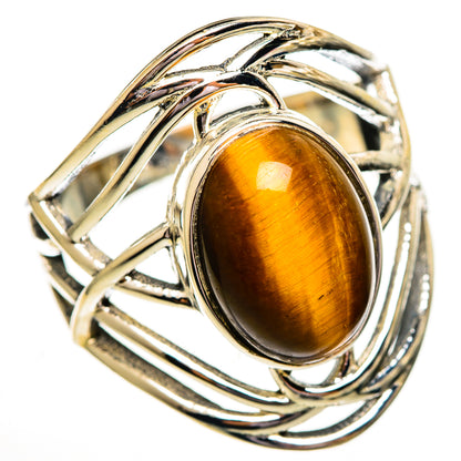 Tiger Eye Rings handcrafted by Ana Silver Co - RING111761 - Photo 2
