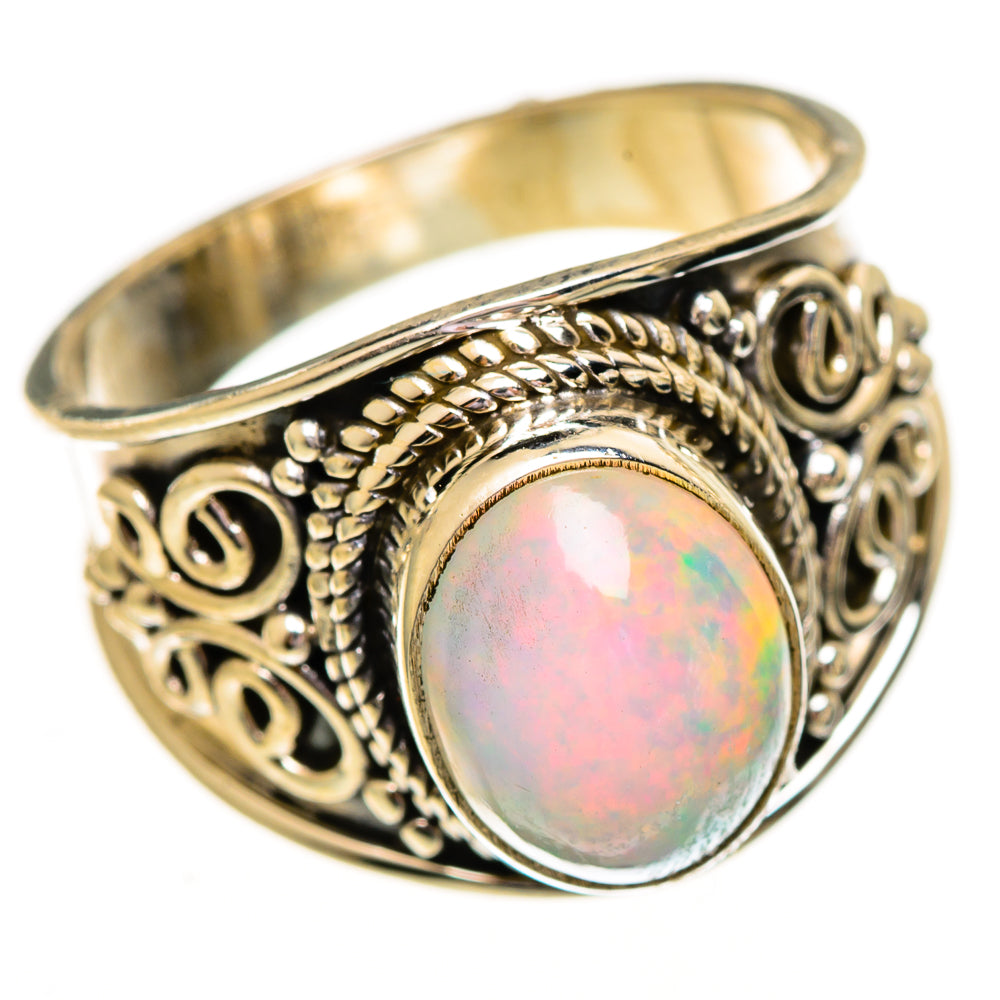 Ethiopian Opal Rings handcrafted by Ana Silver Co - RING111780 - Photo 2