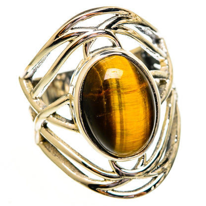 Tiger Eye Rings handcrafted by Ana Silver Co - RING111792 - Photo 2