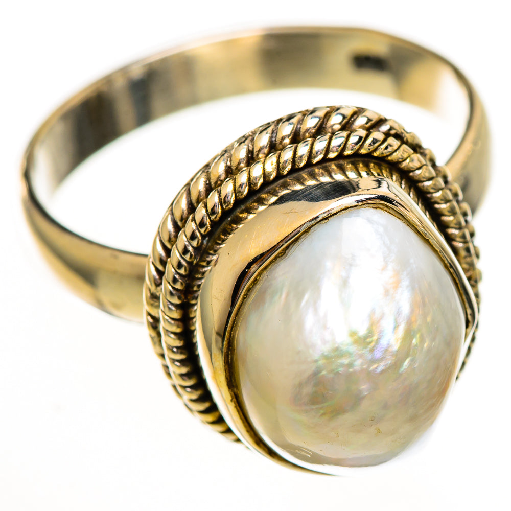Cultured Pearl Rings handcrafted by Ana Silver Co - RING111805 - Photo 2