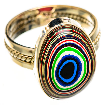 Fordite Rings handcrafted by Ana Silver Co - RING111806 - Photo 2