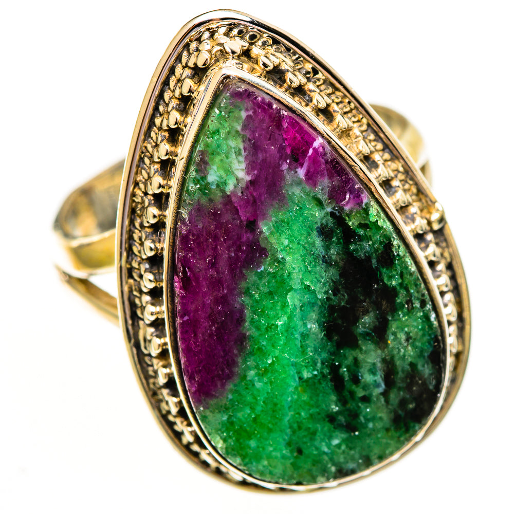 Ruby Zoisite Rings handcrafted by Ana Silver Co - RING111819 - Photo 2