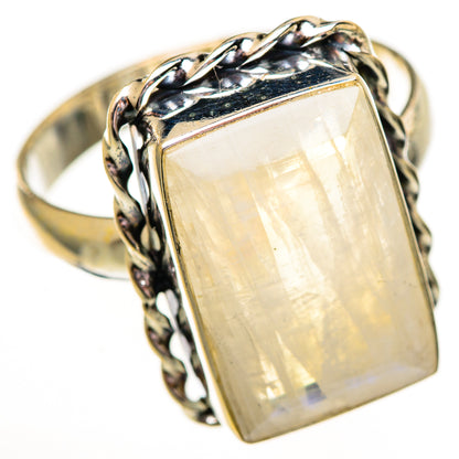 Rainbow Moonstone Rings handcrafted by Ana Silver Co - RING111834 - Photo 2