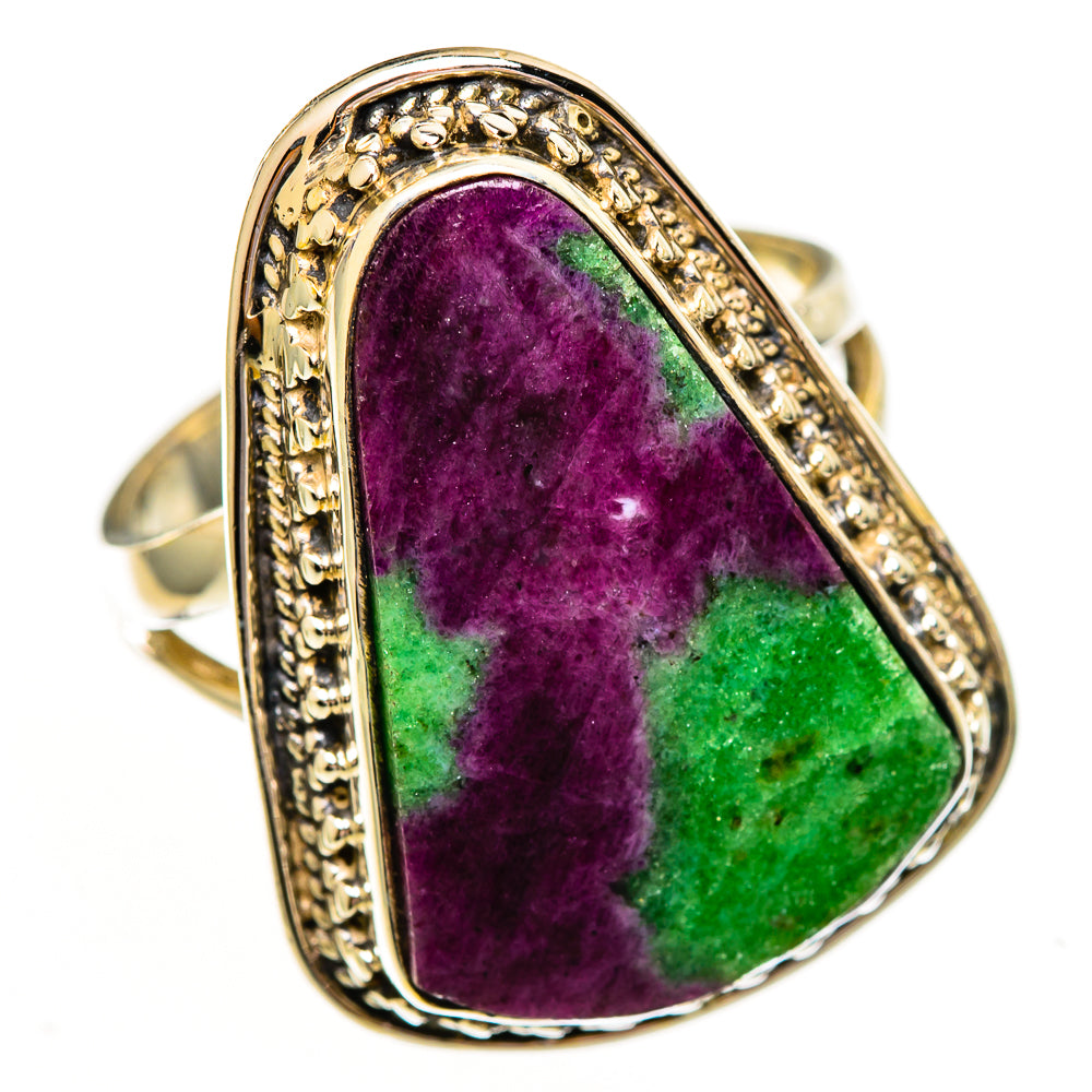 Ruby Zoisite Rings handcrafted by Ana Silver Co - RING111835 - Photo 2