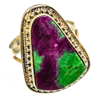 Ruby Zoisite Rings handcrafted by Ana Silver Co - RING111835 - Photo 2