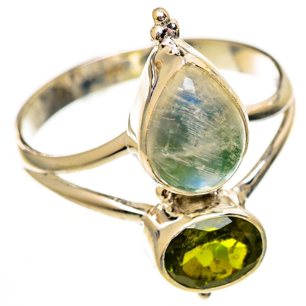 Green Moonstone Rings handcrafted by Ana Silver Co - RING111846 - Photo 2