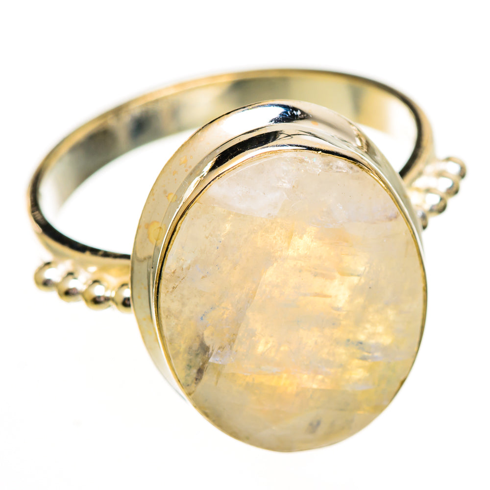Rainbow Moonstone Rings handcrafted by Ana Silver Co - RING111864 - Photo 2