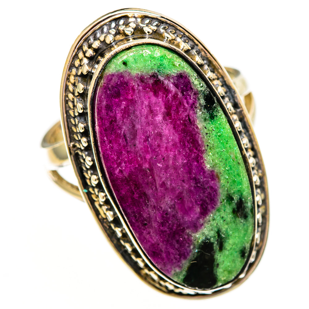Ruby Zoisite Rings handcrafted by Ana Silver Co - RING111866 - Photo 2