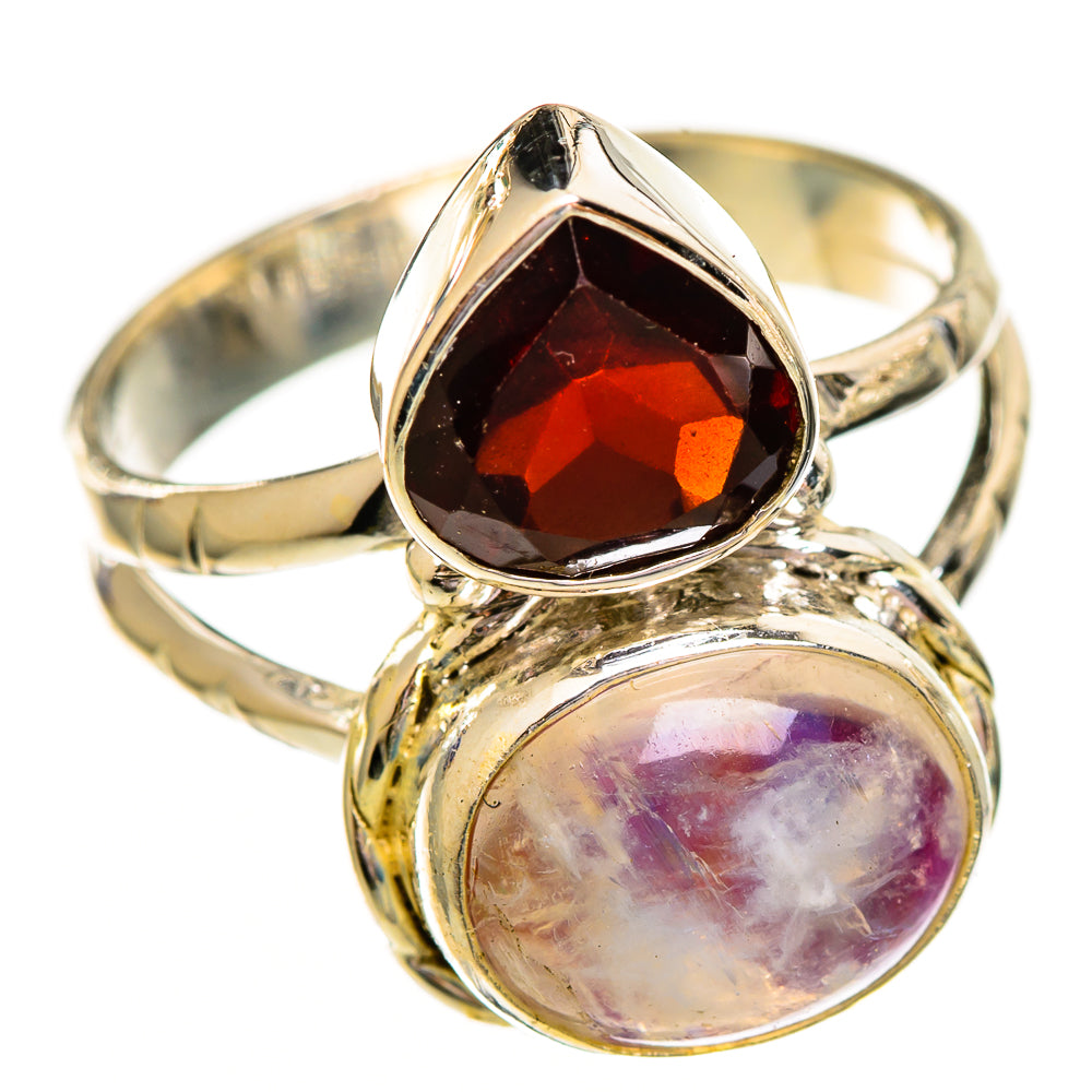 Pink Moonstone Rings handcrafted by Ana Silver Co - RING111867 - Photo 2