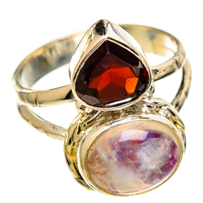 Pink Moonstone Rings handcrafted by Ana Silver Co - RING111867 - Photo 2