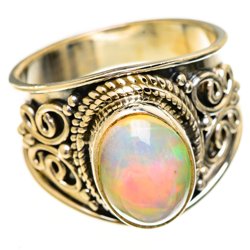 Ethiopian Opal Rings handcrafted by Ana Silver Co - RING111871 - Photo 2