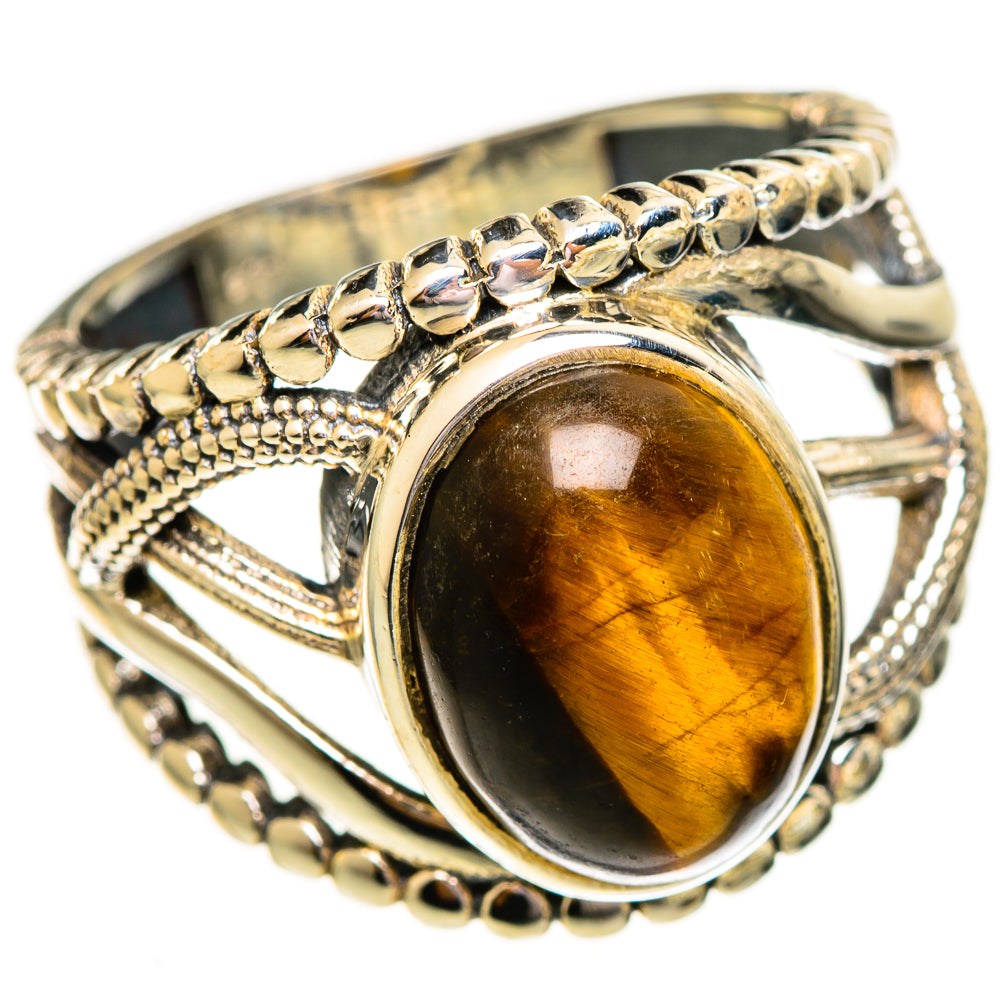 Tiger Eye Rings handcrafted by Ana Silver Co - RING111883 - Photo 2