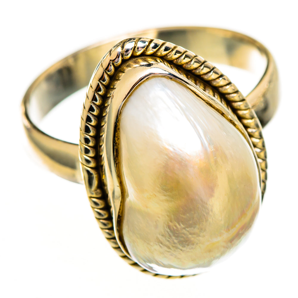 Mother Of Pearl Rings handcrafted by Ana Silver Co - RING111895 - Photo 2