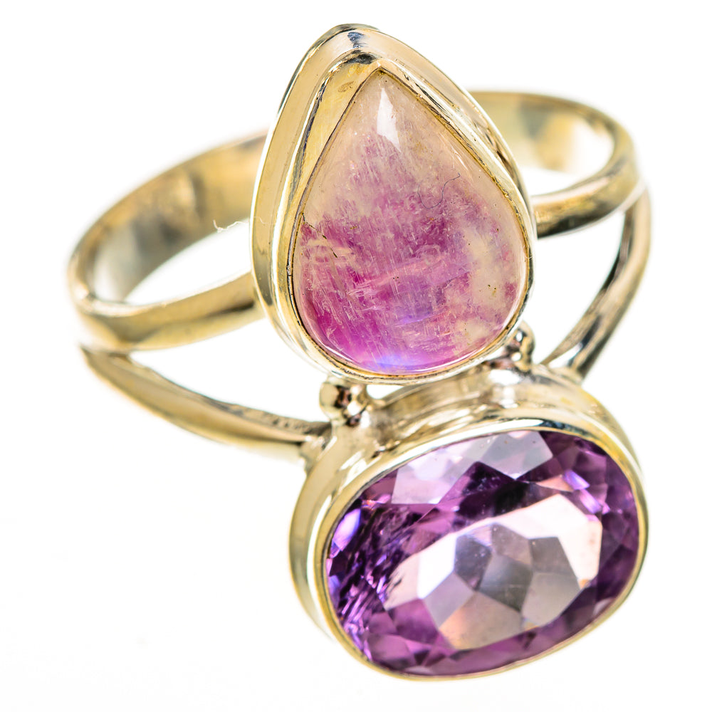 Pink Moonstone Rings handcrafted by Ana Silver Co - RING111900 - Photo 2