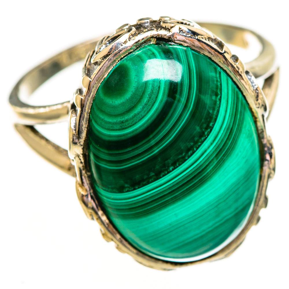 Malachite Rings handcrafted by Ana Silver Co - RING111908 - Photo 2