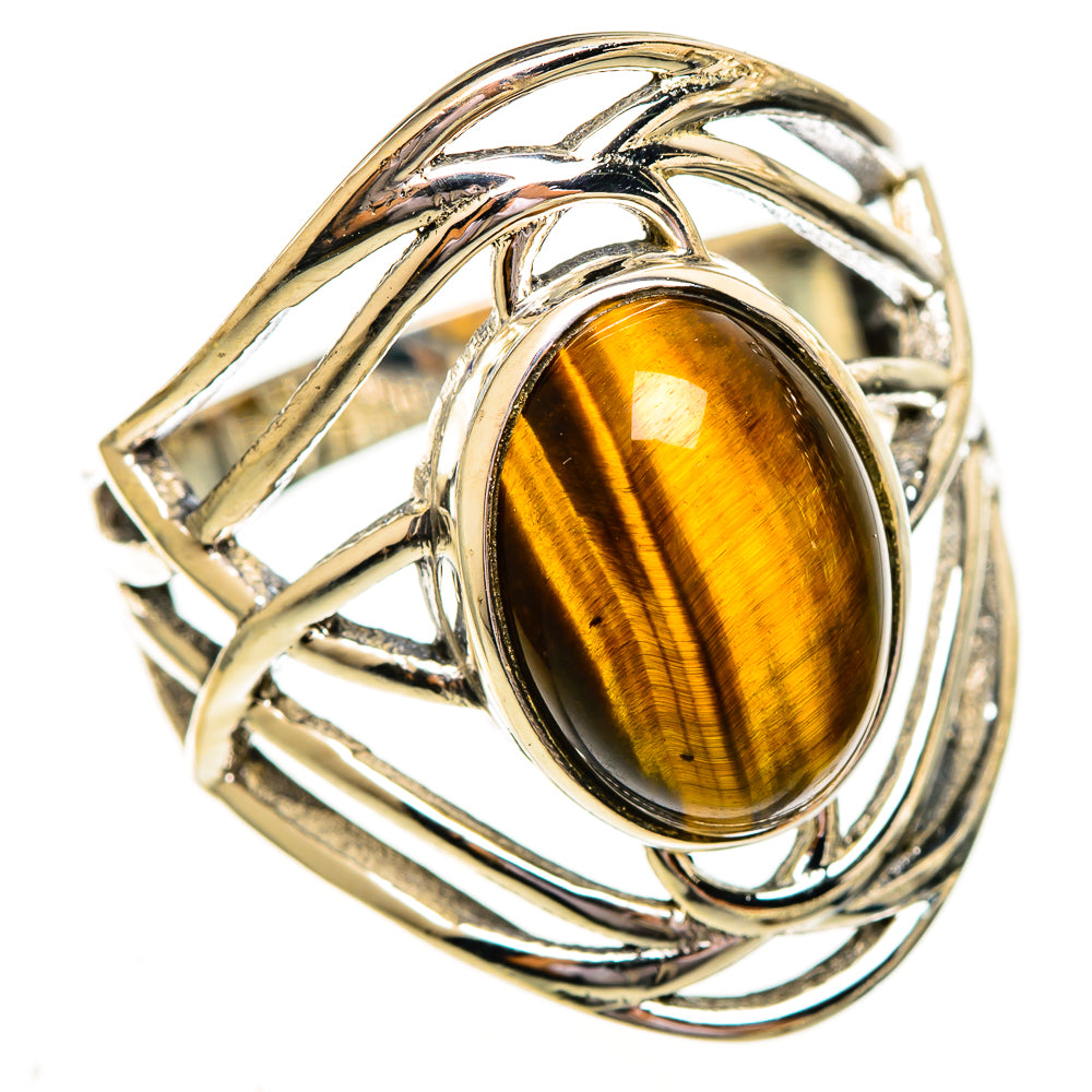 Tiger Eye Rings handcrafted by Ana Silver Co - RING111912 - Photo 2