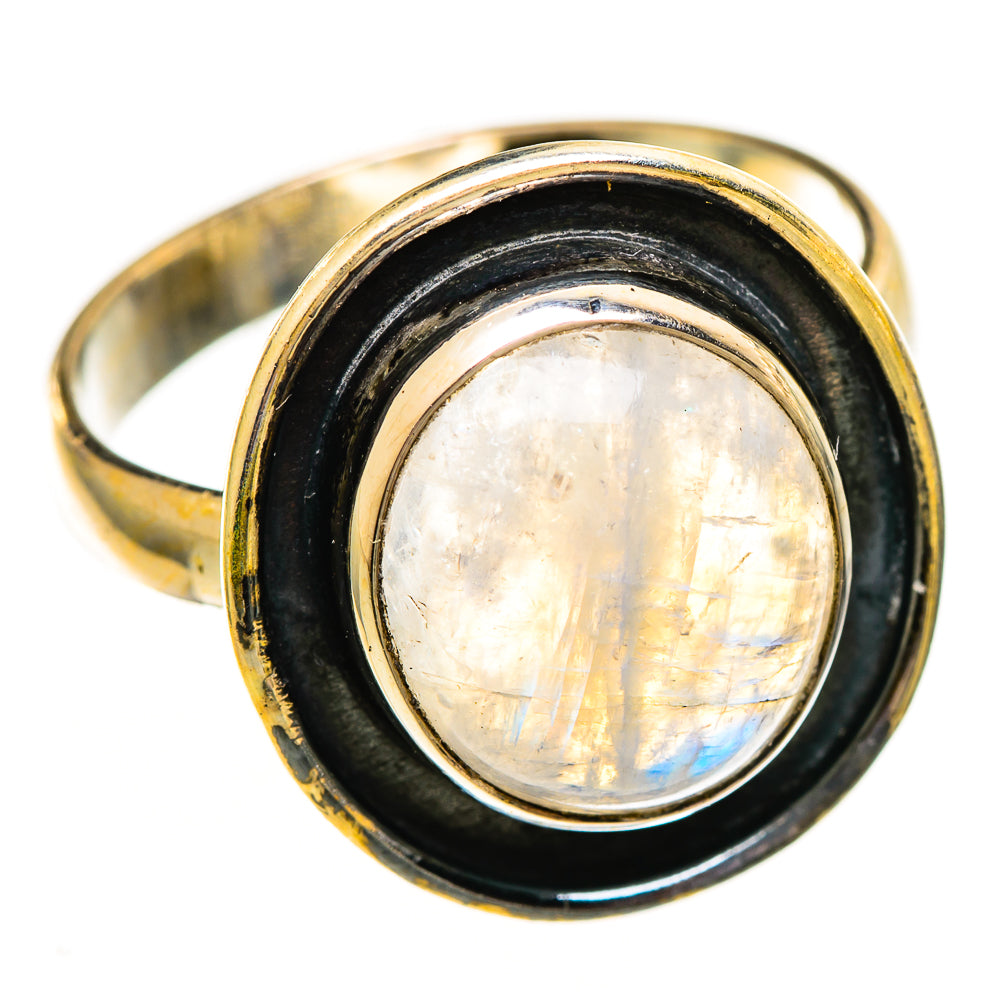 Rainbow Moonstone Rings handcrafted by Ana Silver Co - RING111963 - Photo 2