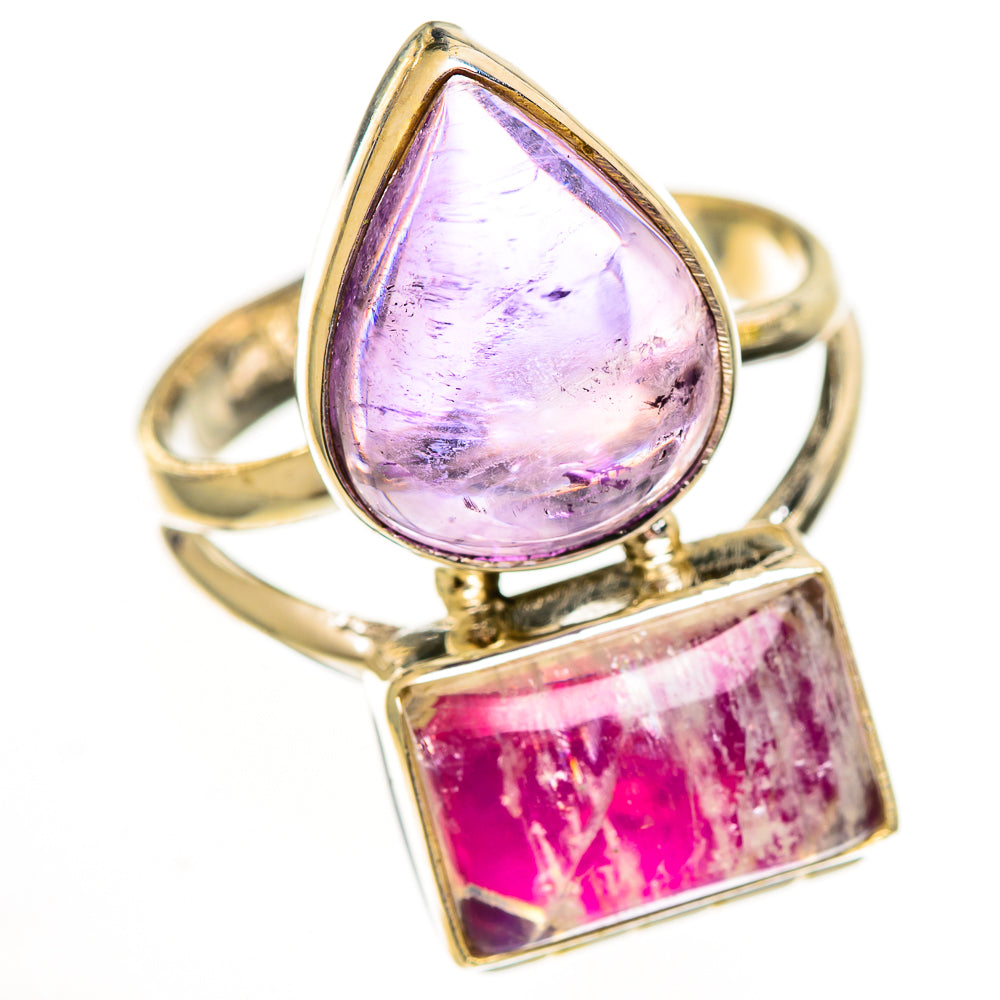 Pink Moonstone Rings handcrafted by Ana Silver Co - RING111967 - Photo 2
