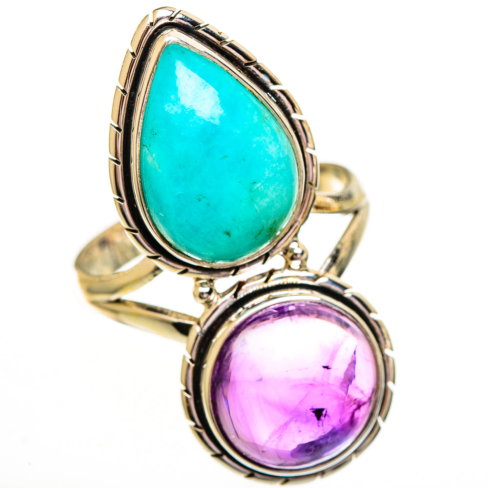 Peruvian Amazonite Rings handcrafted by Ana Silver Co - RING111987 - Photo 2