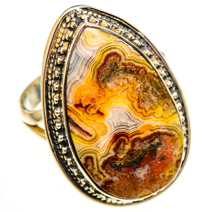 Crazy Lace Agate Rings handcrafted by Ana Silver Co - RING112004 - Photo 2