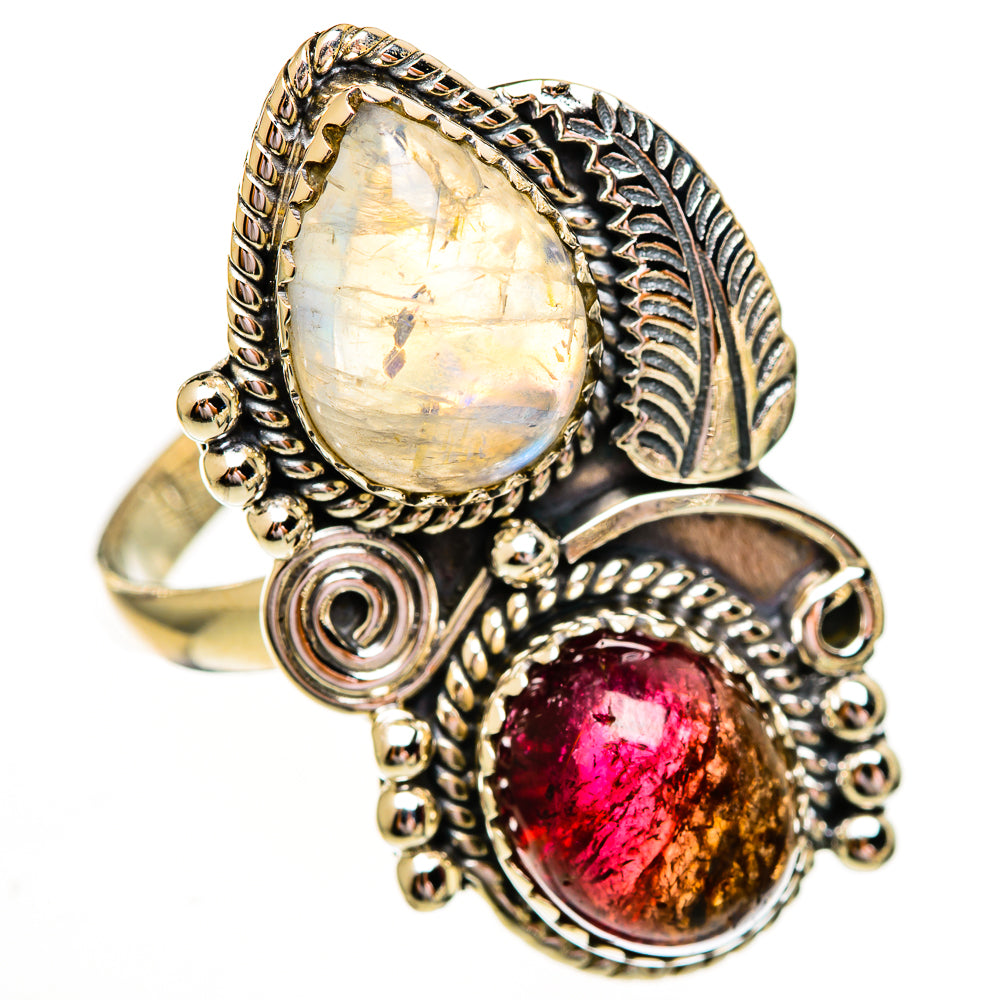 Pink Moonstone Rings handcrafted by Ana Silver Co - RING112014 - Photo 2