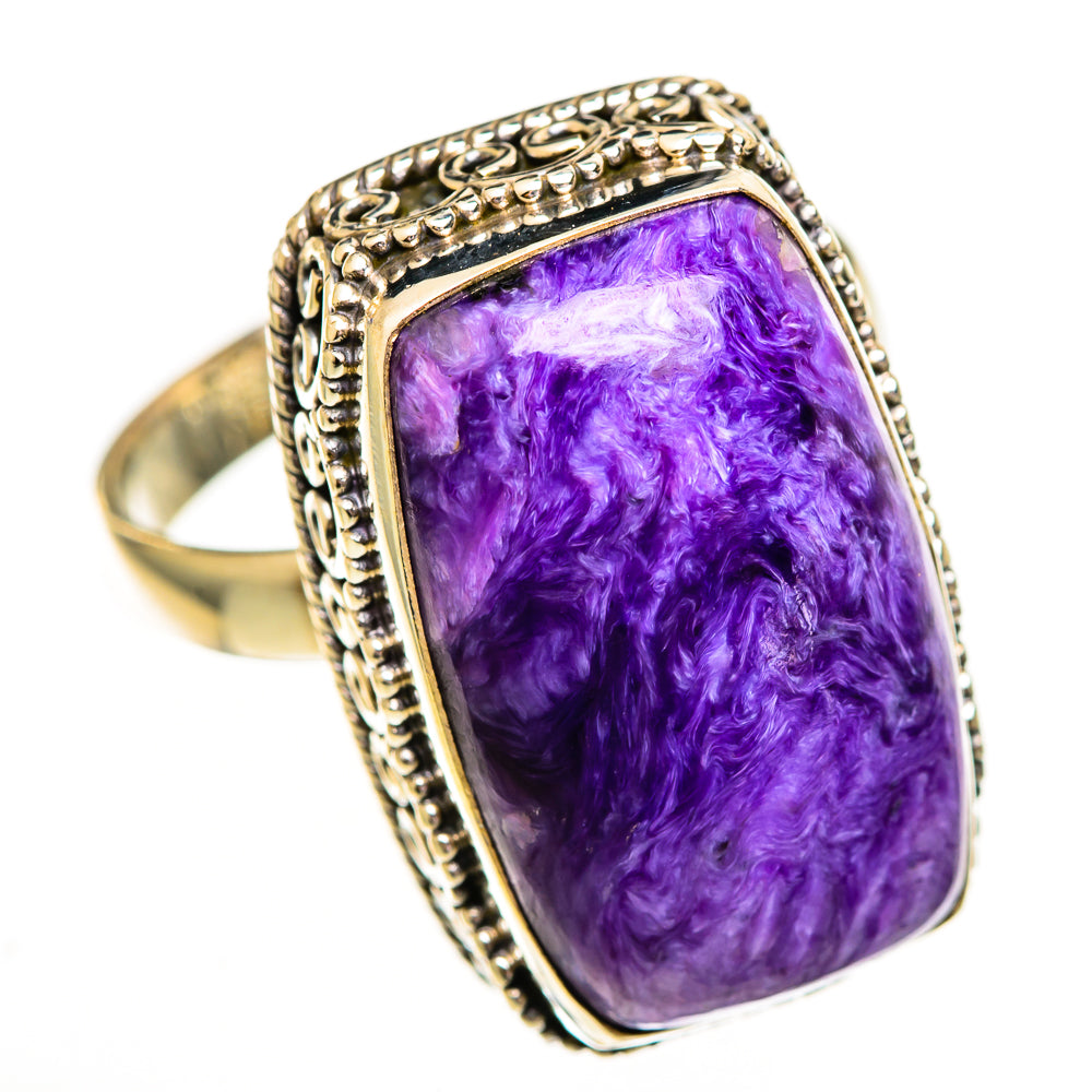 Charoite Rings handcrafted by Ana Silver Co - RING112022 - Photo 2