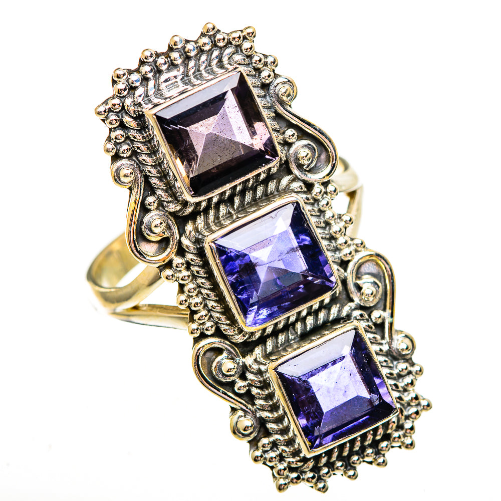 Violet Spinel Rings handcrafted by Ana Silver Co - RING112023 - Photo 2