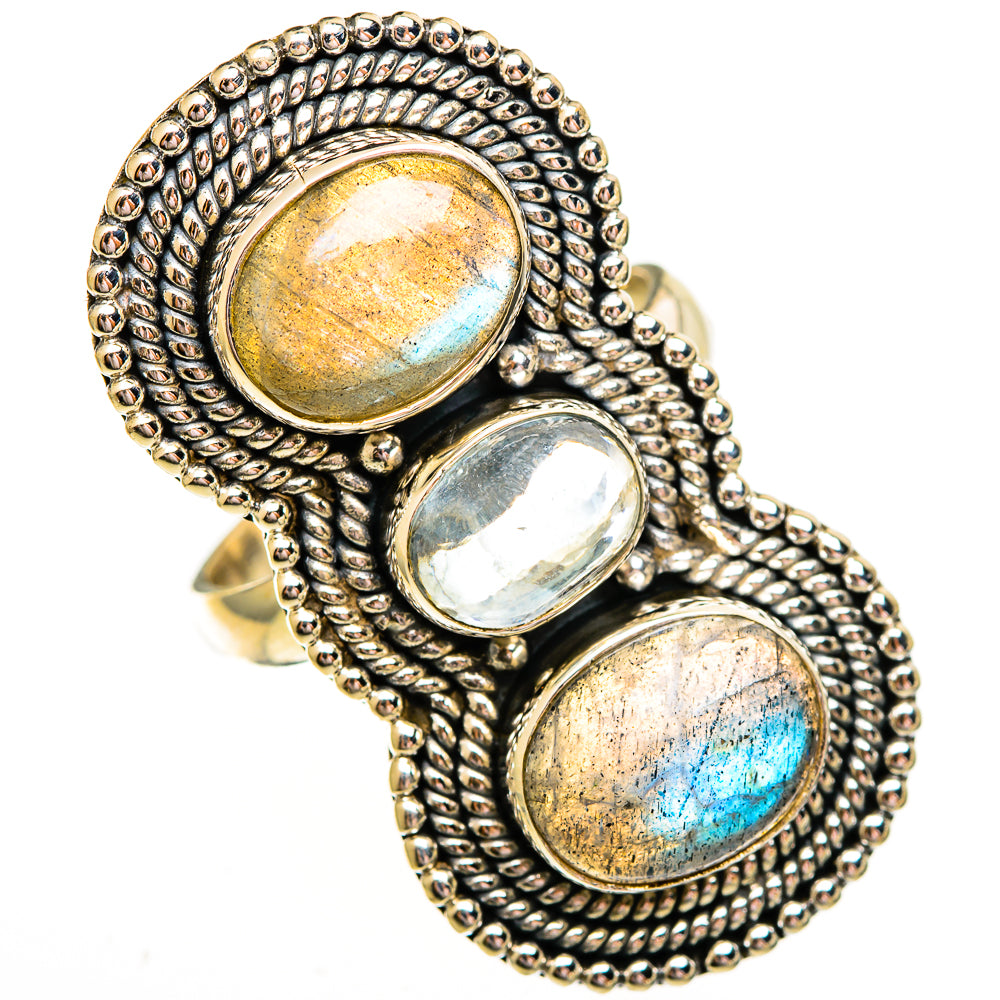 Labradorite Rings handcrafted by Ana Silver Co - RING112035 - Photo 2