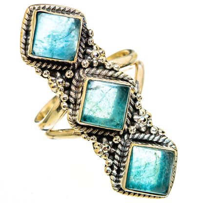 Blue Fluorite Rings handcrafted by Ana Silver Co - RING112036 - Photo 2