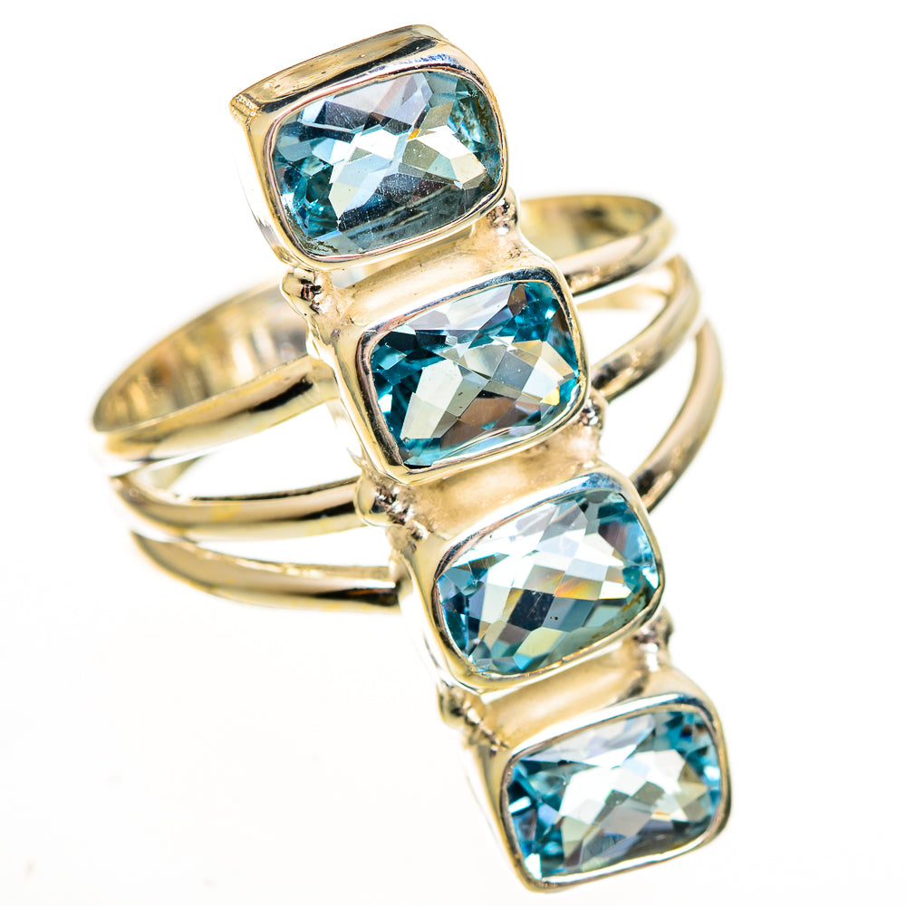 Blue Topaz Rings handcrafted by Ana Silver Co - RING112037 - Photo 2