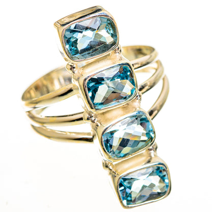 Blue Topaz Rings handcrafted by Ana Silver Co - RING112037 - Photo 2
