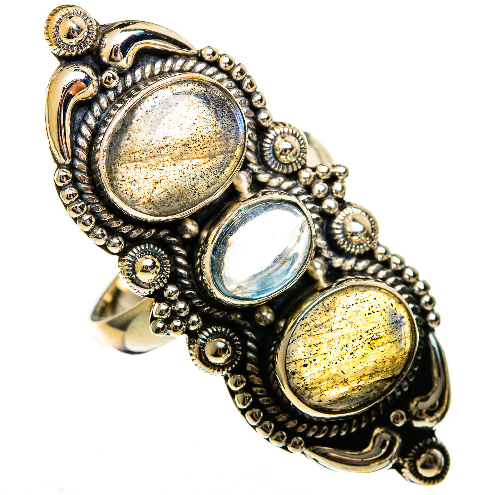 Labradorite Rings handcrafted by Ana Silver Co - RING112038 - Photo 2
