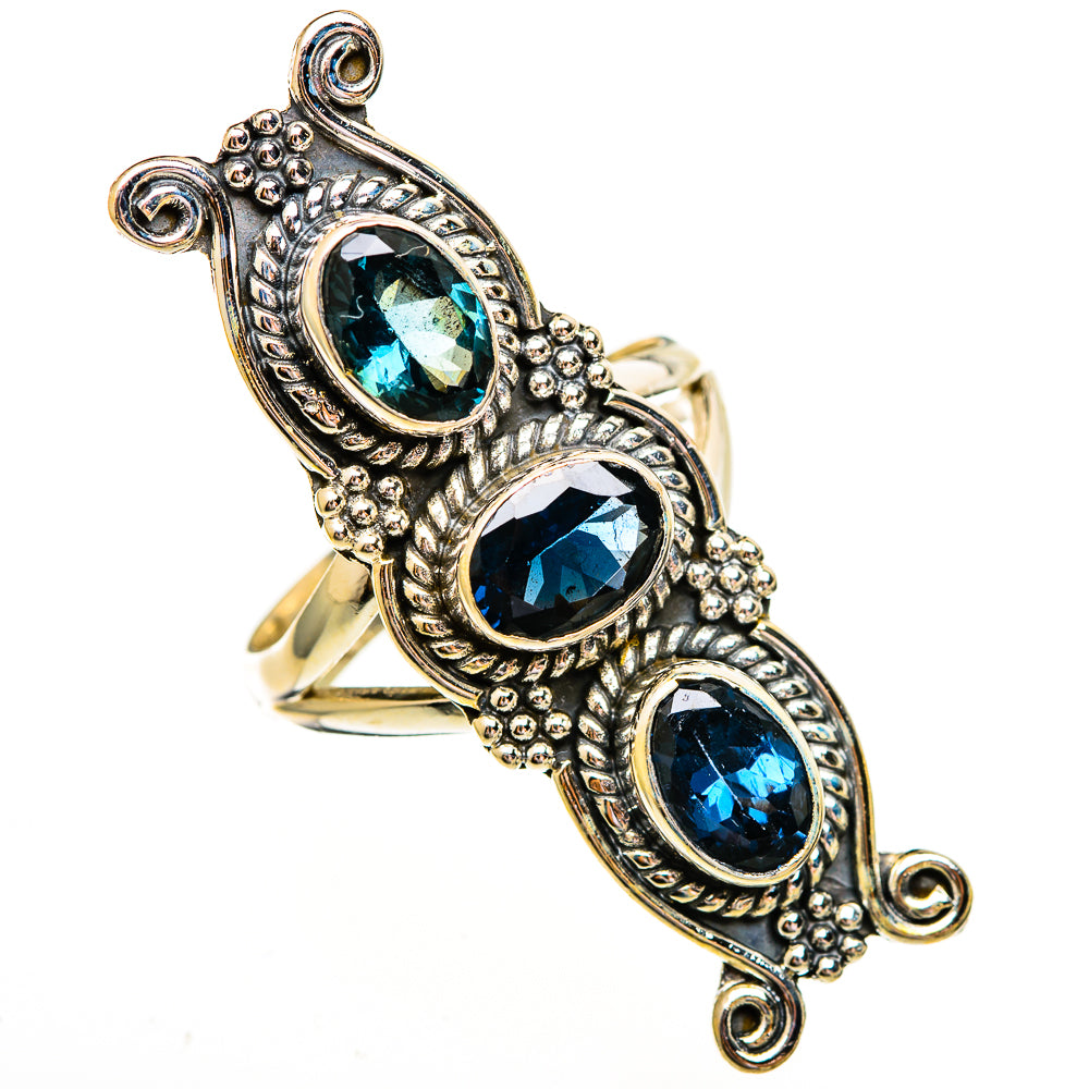 Blue Spinel Rings handcrafted by Ana Silver Co - RING112041 - Photo 2