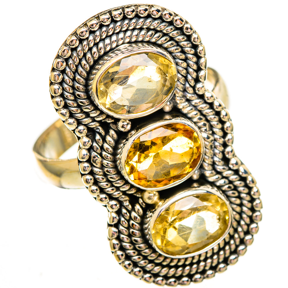 Citrine Rings handcrafted by Ana Silver Co - RING112057 - Photo 2