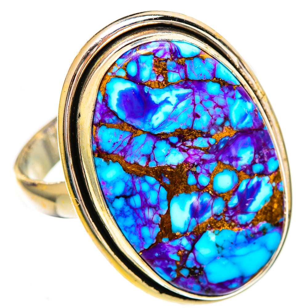 Purple Copper Composite Turquoise Rings handcrafted by Ana Silver Co - RING112067 - Photo 2