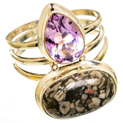 Crinoid Fossil Rings handcrafted by Ana Silver Co - RING112076 - Photo 2