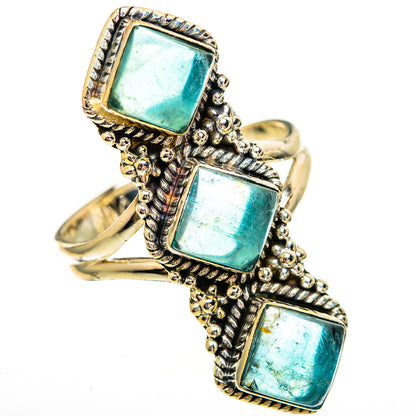Blue Fluorite Rings handcrafted by Ana Silver Co - RING112079 - Photo 2