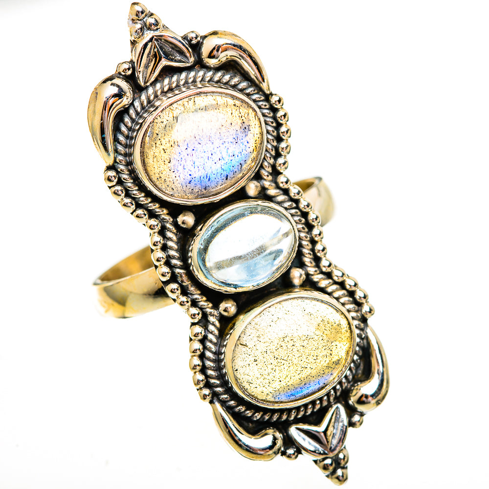 Labradorite Rings handcrafted by Ana Silver Co - RING112080 - Photo 2