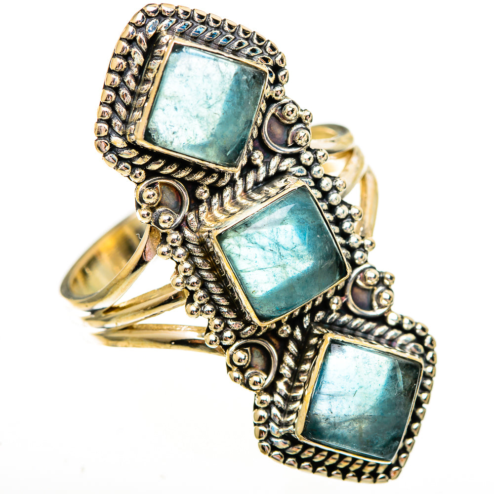 Blue Fluorite Rings handcrafted by Ana Silver Co - RING112081 - Photo 2
