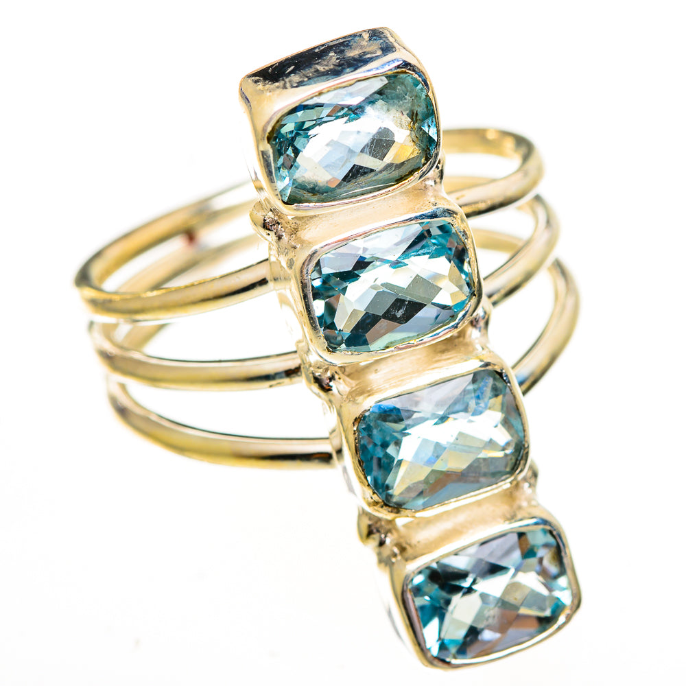 Blue Topaz Rings handcrafted by Ana Silver Co - RING112083 - Photo 2