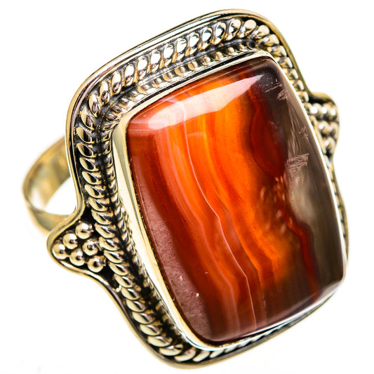 Red Botswana Agate Rings handcrafted by Ana Silver Co - RING112089 - Photo 2