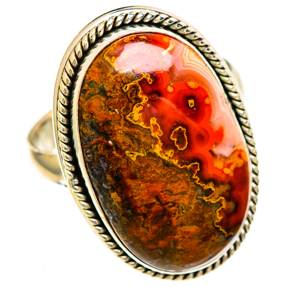 Moroccan Agate Rings handcrafted by Ana Silver Co - RING112092 - Photo 2