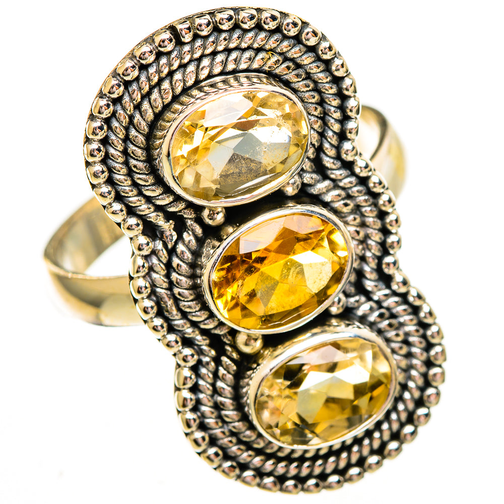 Citrine Rings handcrafted by Ana Silver Co - RING112094 - Photo 2